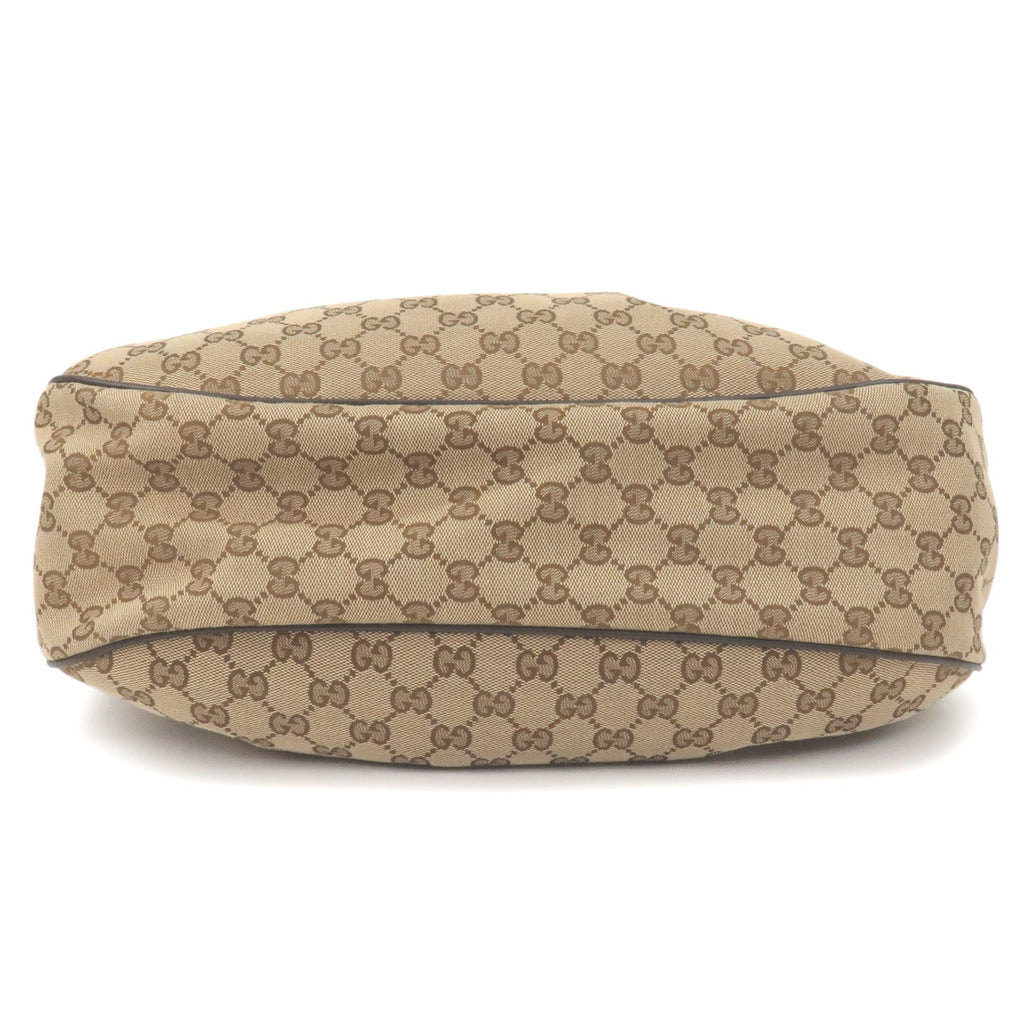 GUCCI Sukey GG Canvas Leather Shoulder Bag Beige Brown 362726