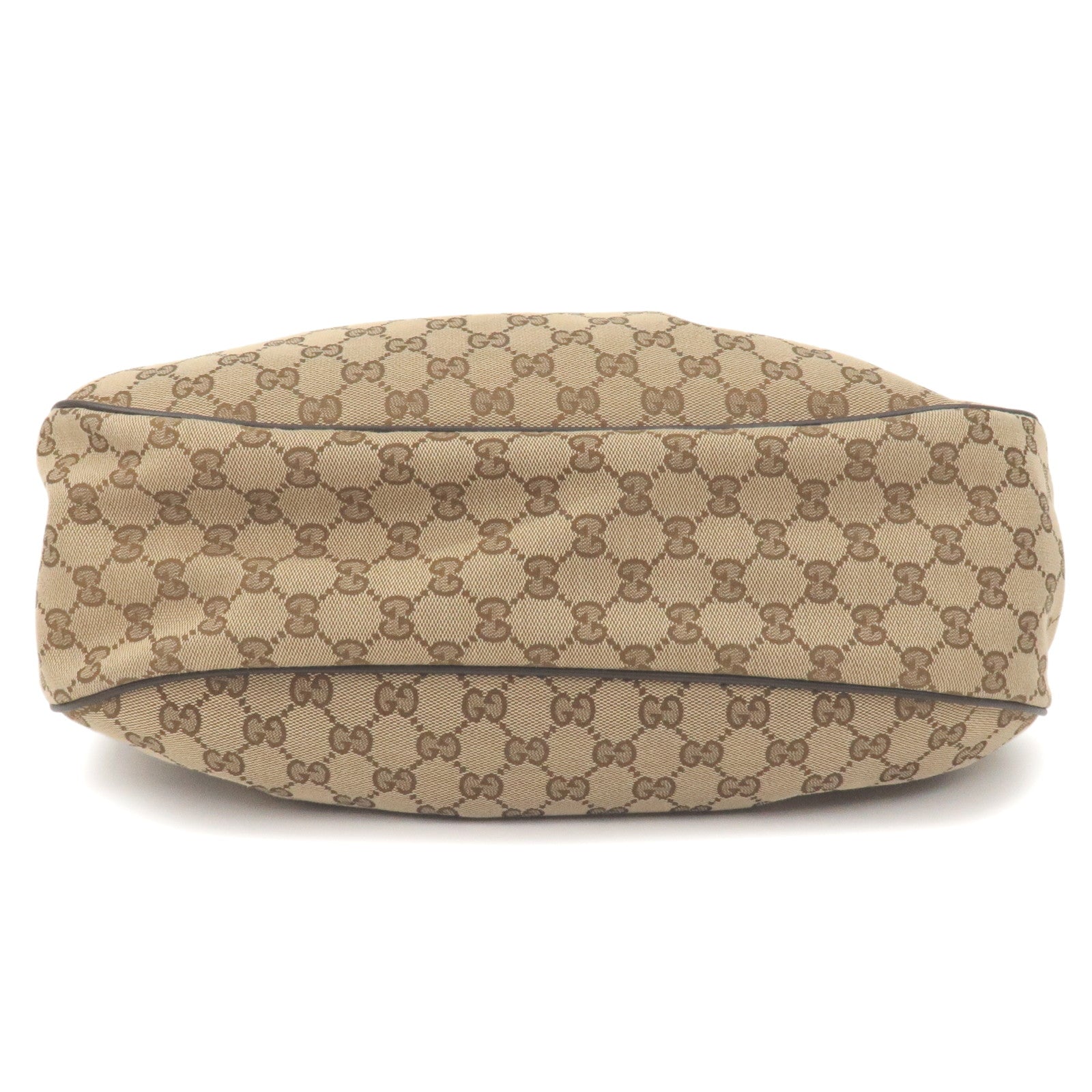 GUCCI Sukey GG Canvas Leather Shoulder Bag Beige Brown 362726