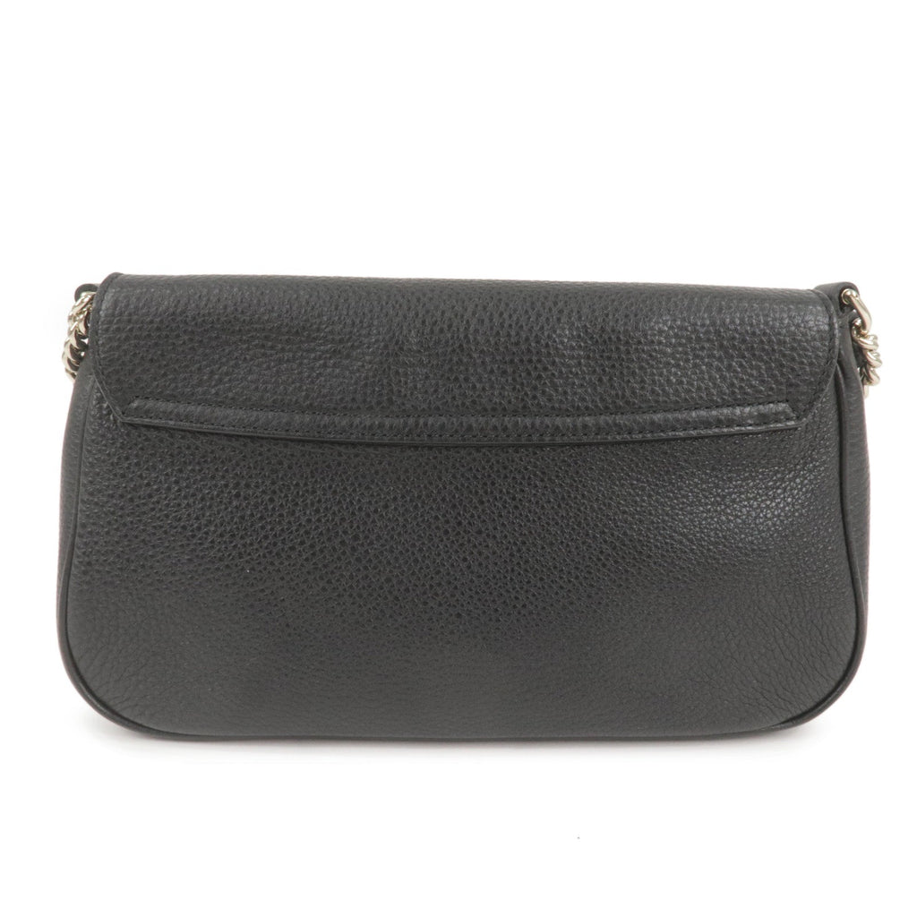 GUCCI SOHO Leather Chain Shoulder Bag Crossbody Bag Black 536224