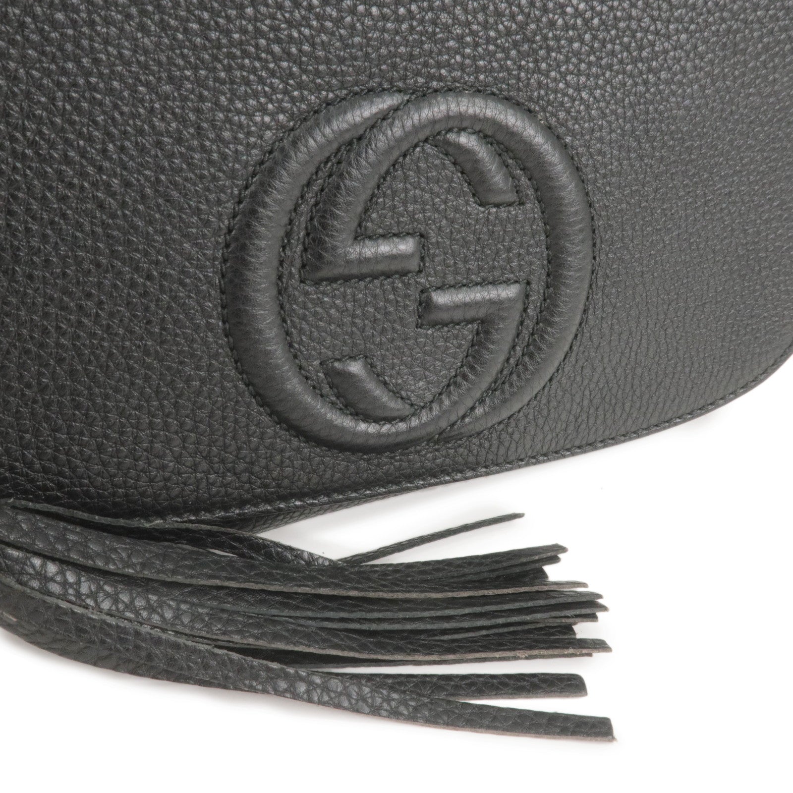 GUCCI SOHO Leather Chain Shoulder Bag Crossbody Bag Black 536224
