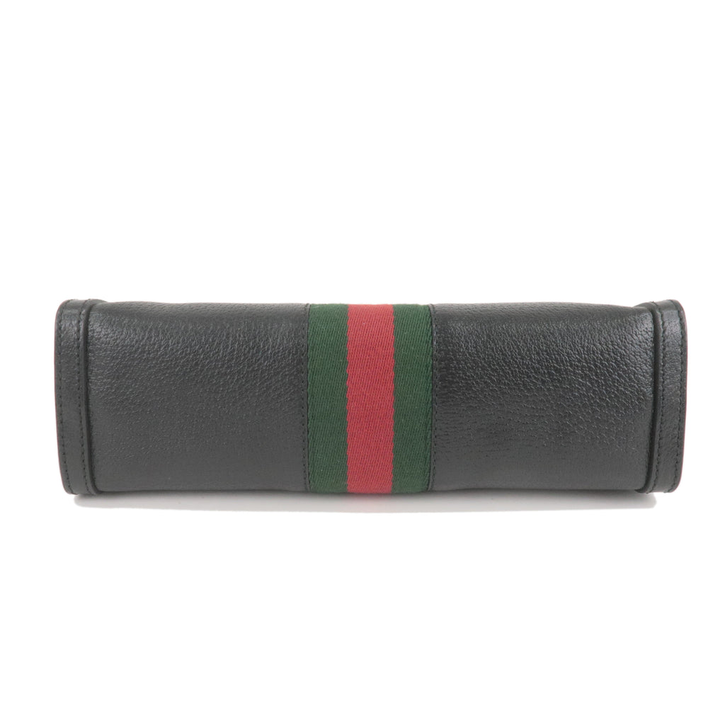 GUCCI Ophidia Leather Crossbnody Chain Shoulder Bag Black 503877