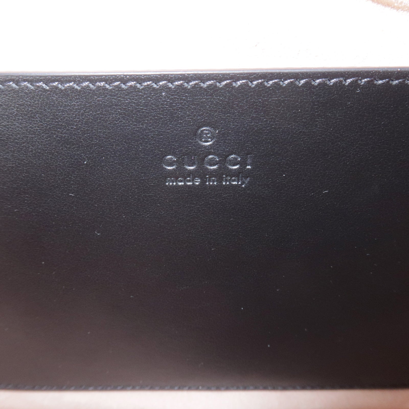 GUCCI GG Marmont Leather Chain Shoulder Bag Black 447632