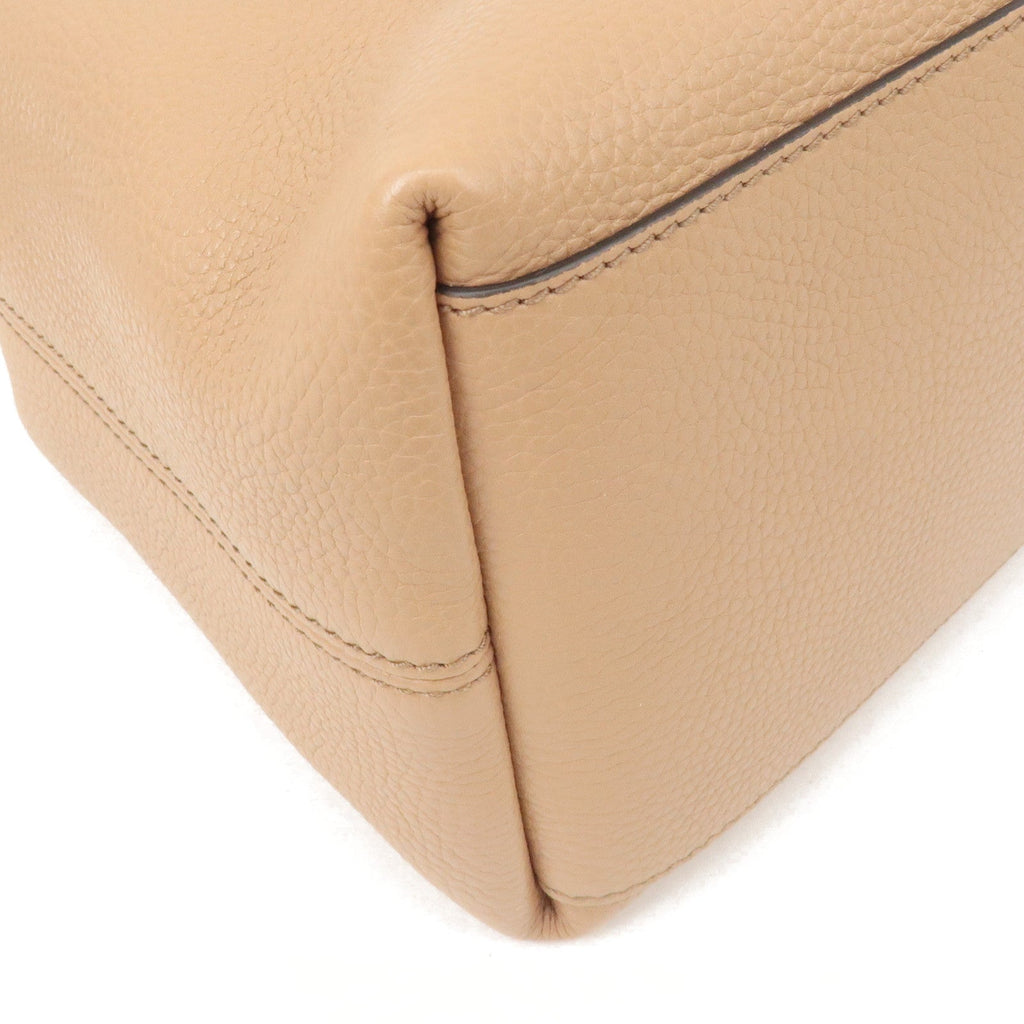 GUCCI SOHO Leather Chain Shoulder Bag Hand Bag Beige 536196