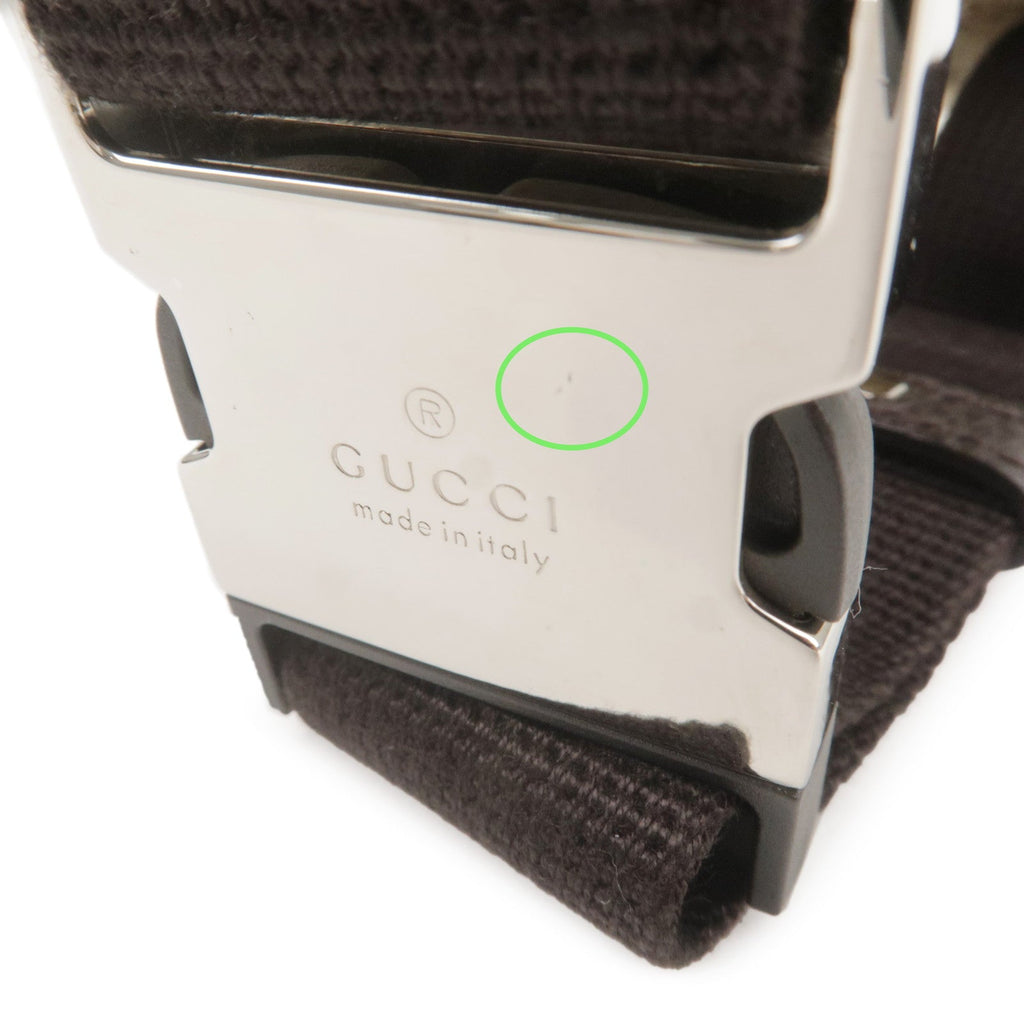 GUCCI GG Canvas Leather Waist Bag Beige Brown 449174