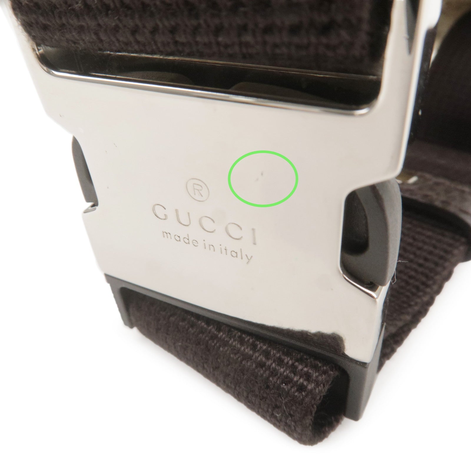 GUCCI GG Canvas Leather Waist Bag Beige Brown 449174