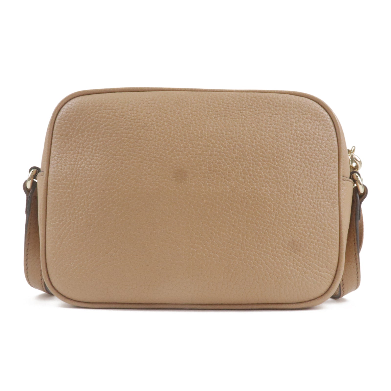 GUCCI SOHO Small Disco Leather Shoulder Bag Beige 308364