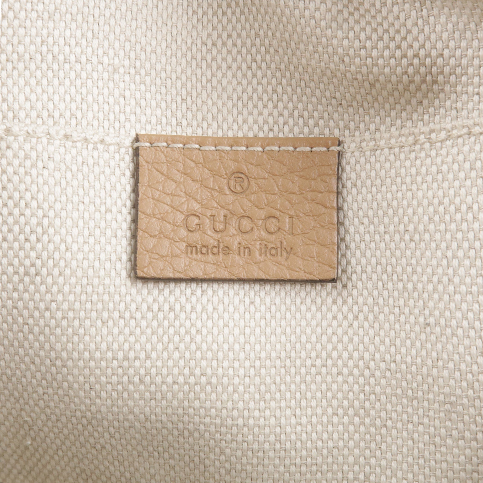 GUCCI SOHO Small Disco Leather Shoulder Bag Beige 308364