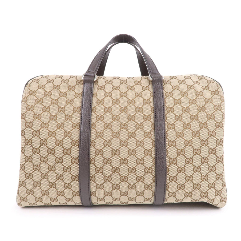 GUCCI GG Canvas Leather 2WAY Boston Bag Shoulder Bag Beige 449167