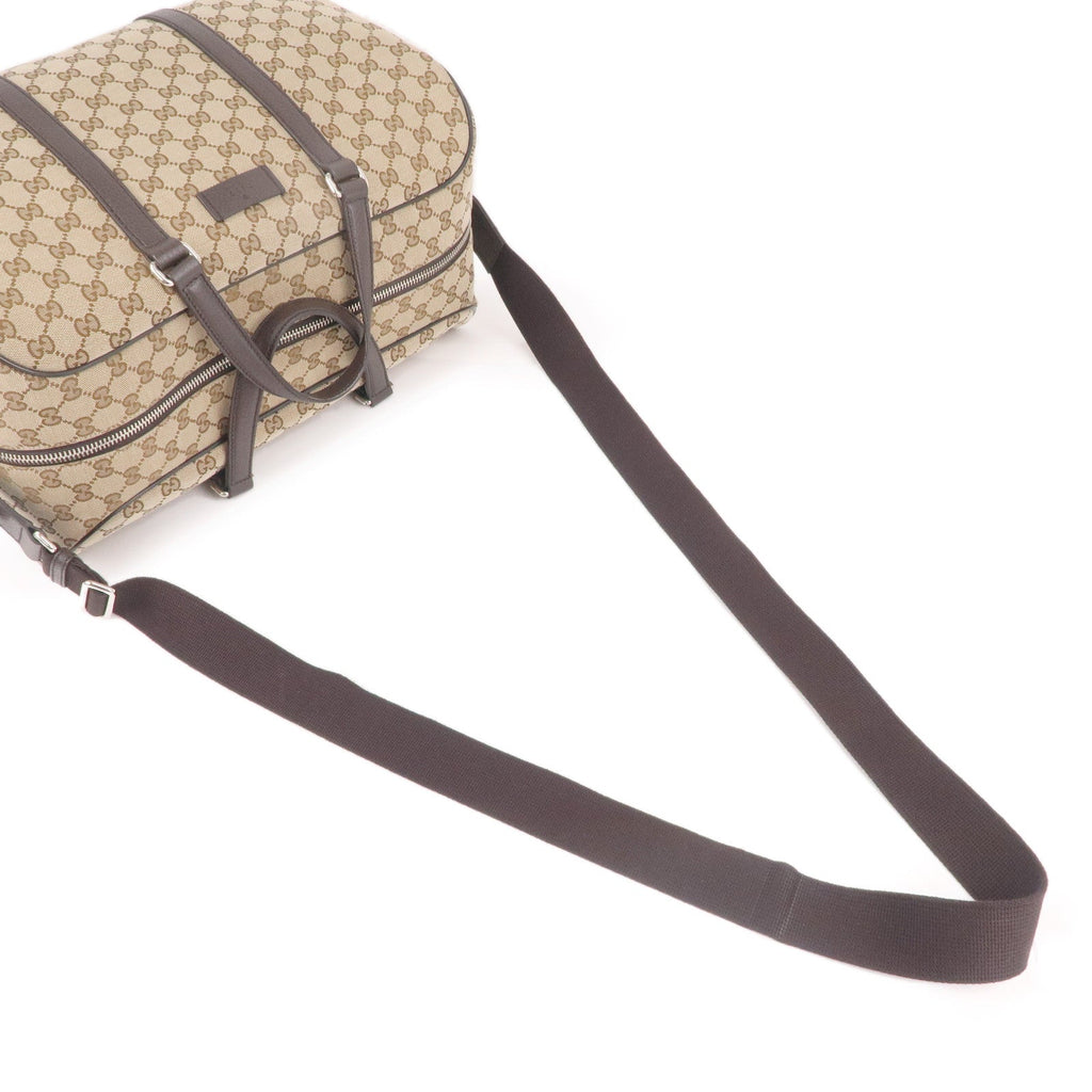 GUCCI GG Canvas Leather 2WAY Boston Bag Shoulder Bag Beige 449167