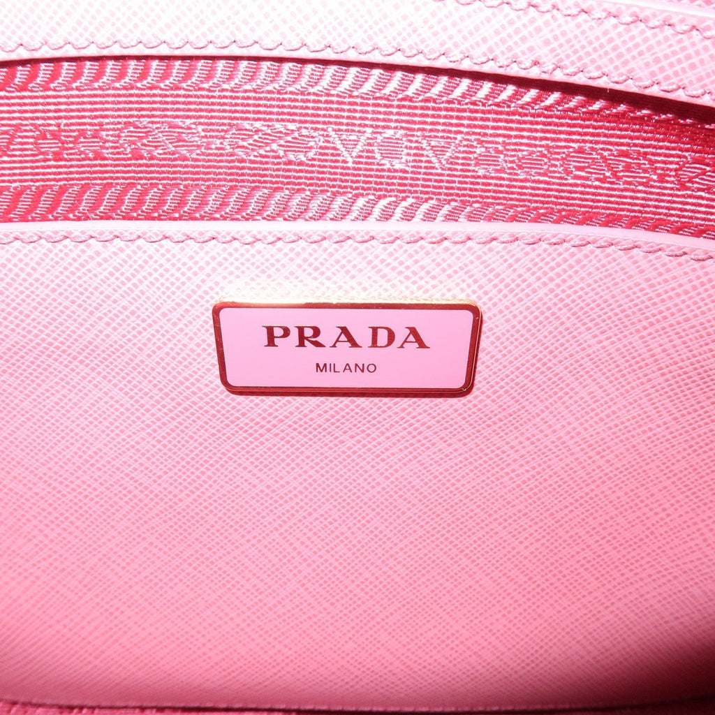 Prada Logo Leather 2Way Bag Shoulder Bag Pink 1BA837