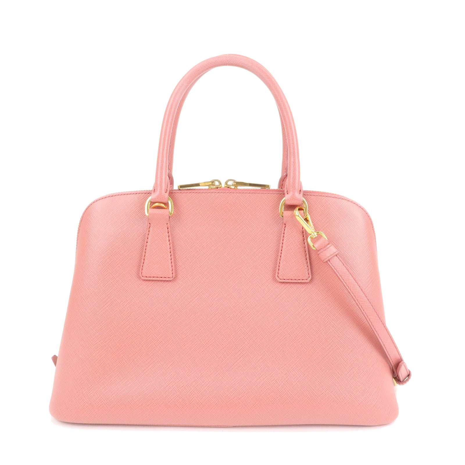 Prada Logo Leather 2Way Bag Shoulder Bag Pink 1BA837