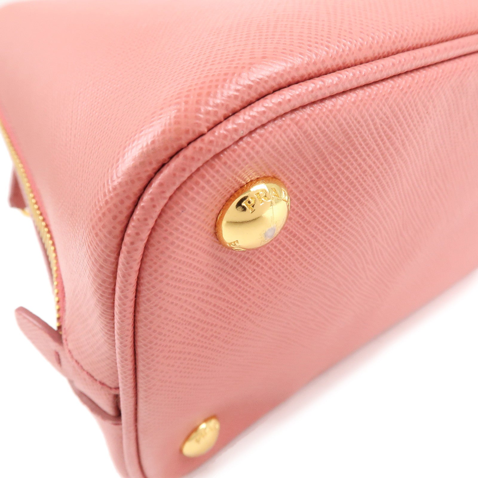 Prada Logo Leather 2Way Bag Shoulder Bag Pink 1BA837