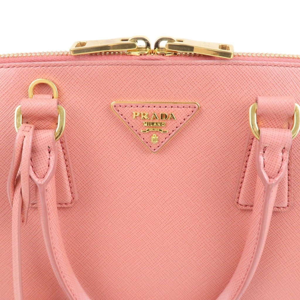 Prada Logo Leather 2Way Bag Shoulder Bag Pink 1BA837