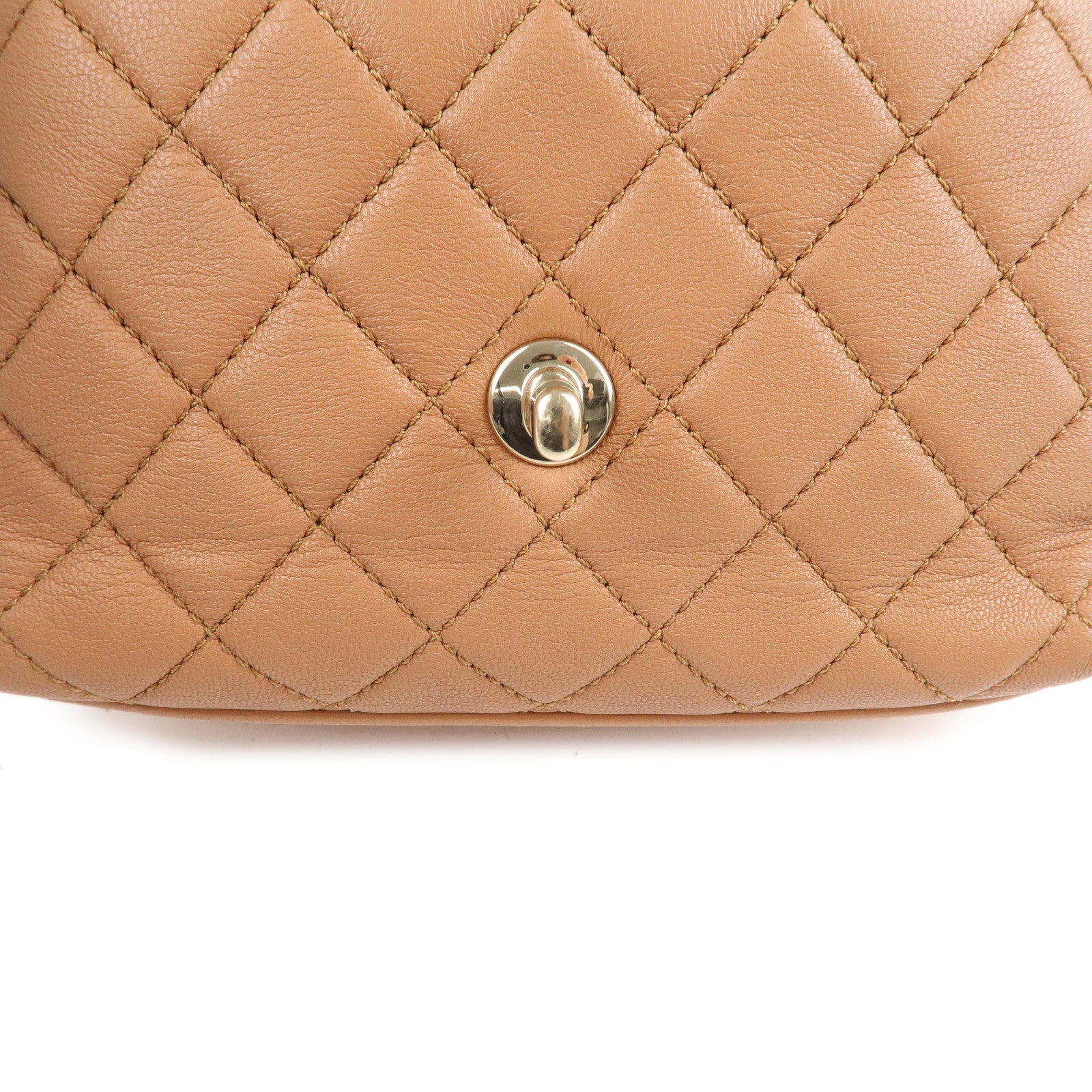 CHANEL COCO Handle Matelasse Caviar Skin XXS 2Way Bag Brown AS2215