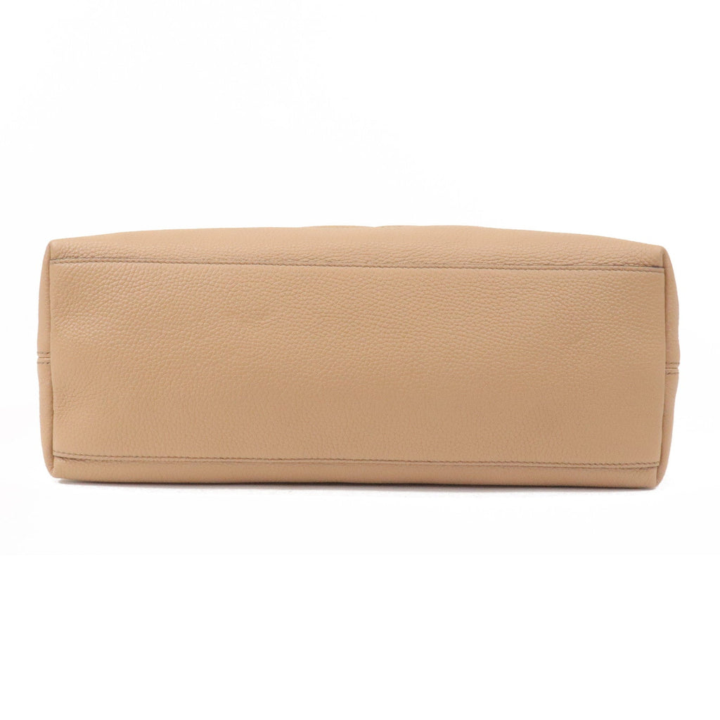 GUCCI SOHO Interlocking G Leather Chain Shoulder Bag Beige 536196