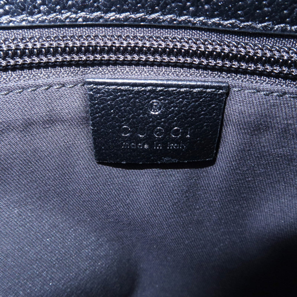 Authentic GUCCI GG Canvas Leather Crossbody Shoulder Bag Black 114273 Used F/S