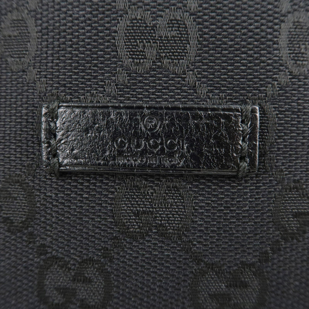 Authentic GUCCI GG Canvas Leather Crossbody Shoulder Bag Black 114273 Used F/S