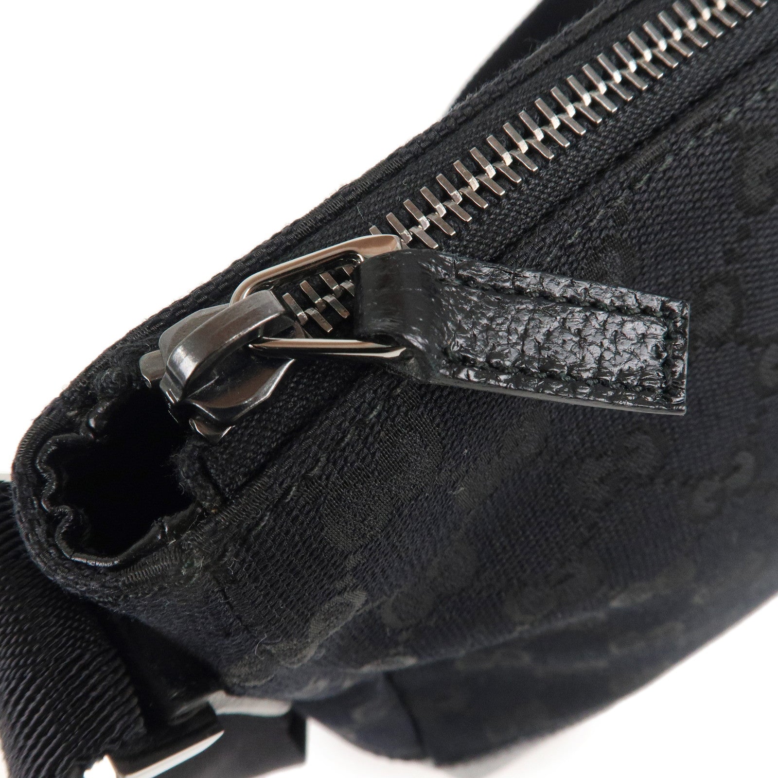 Authentic GUCCI GG Canvas Leather Crossbody Shoulder Bag Black 114273 Used F/S