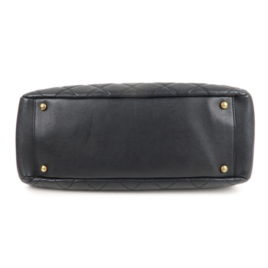 CHANEL Matelasse Lamb Skin Chain Shoulder Bag Black Bags District Gold