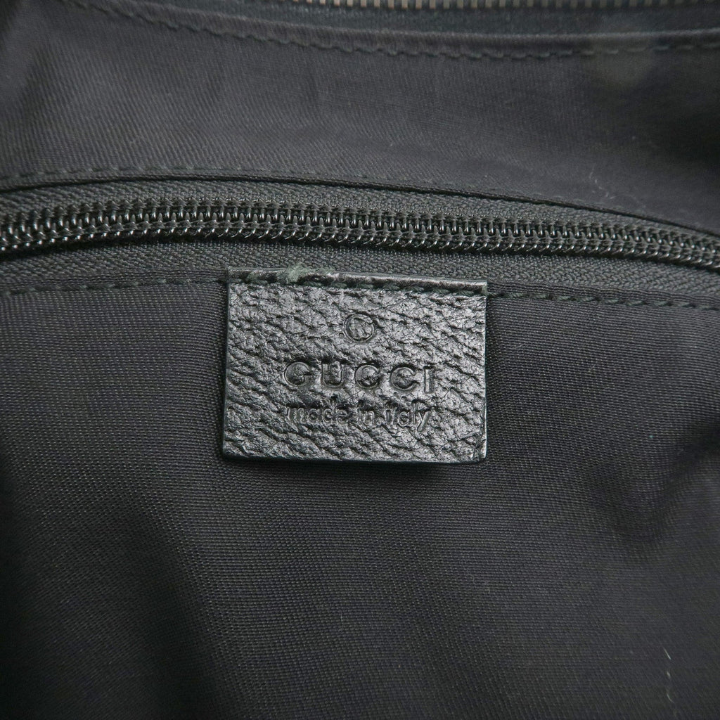 GUCCI Sherry GG Canvas Leather Shoulder Bag Black 181092