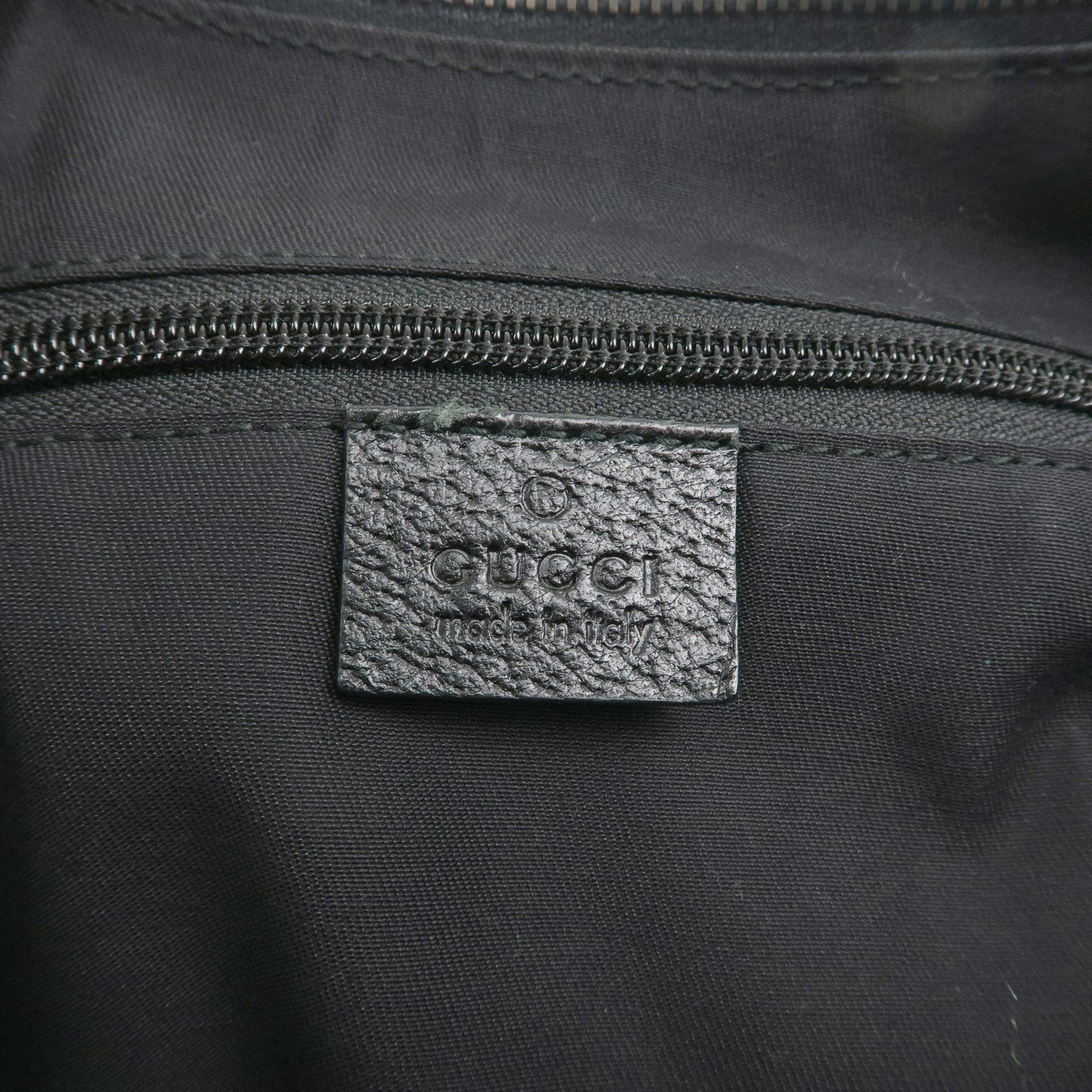 GUCCI Sherry GG Canvas Leather Shoulder Bag Black 181092