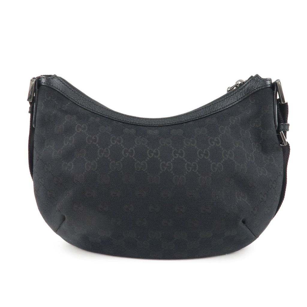 GUCCI Sherry GG Canvas Leather Shoulder Bag Black 181092