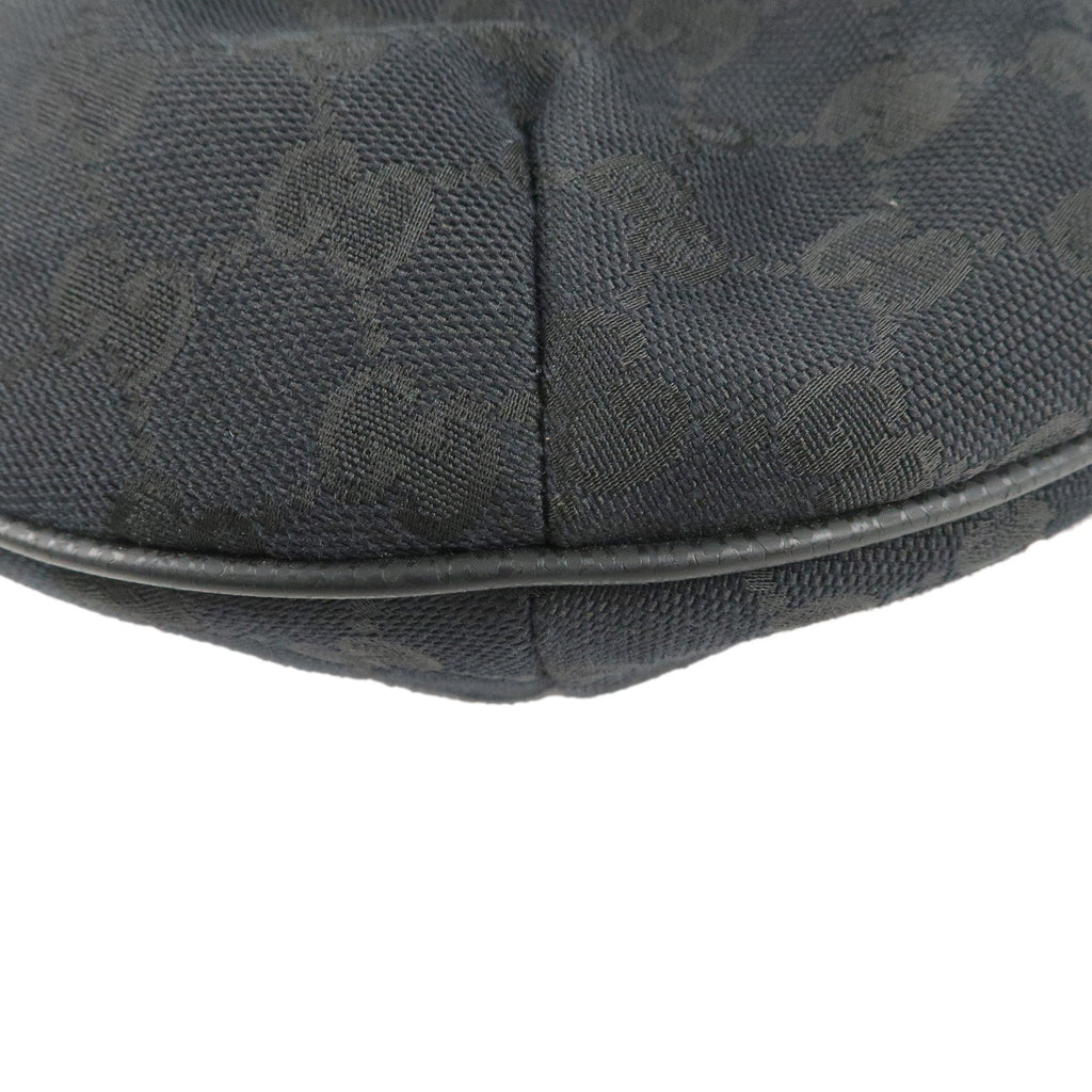 GUCCI Sherry GG Canvas Leather Shoulder Bag Black 181092