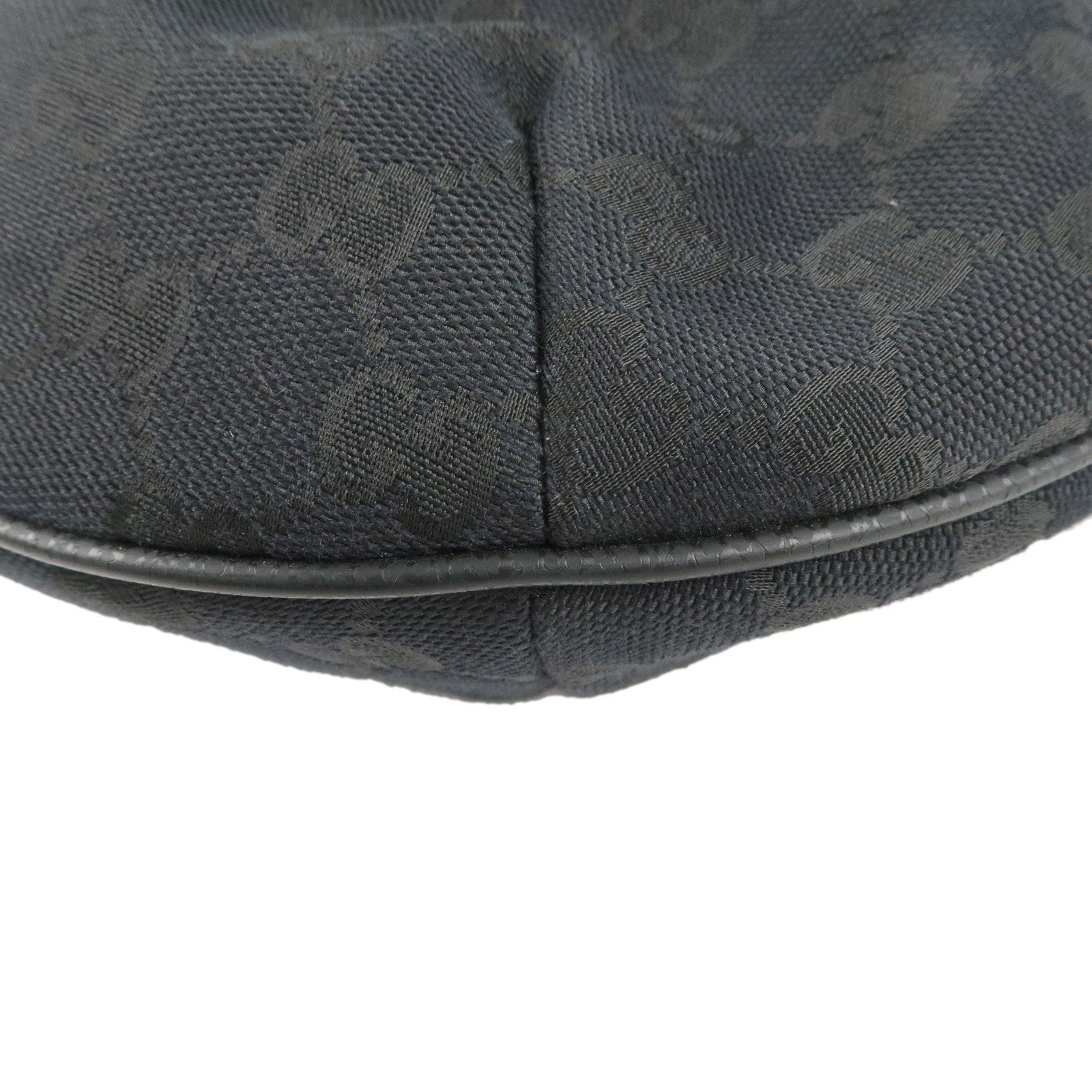 GUCCI Sherry GG Canvas Leather Shoulder Bag Black 181092