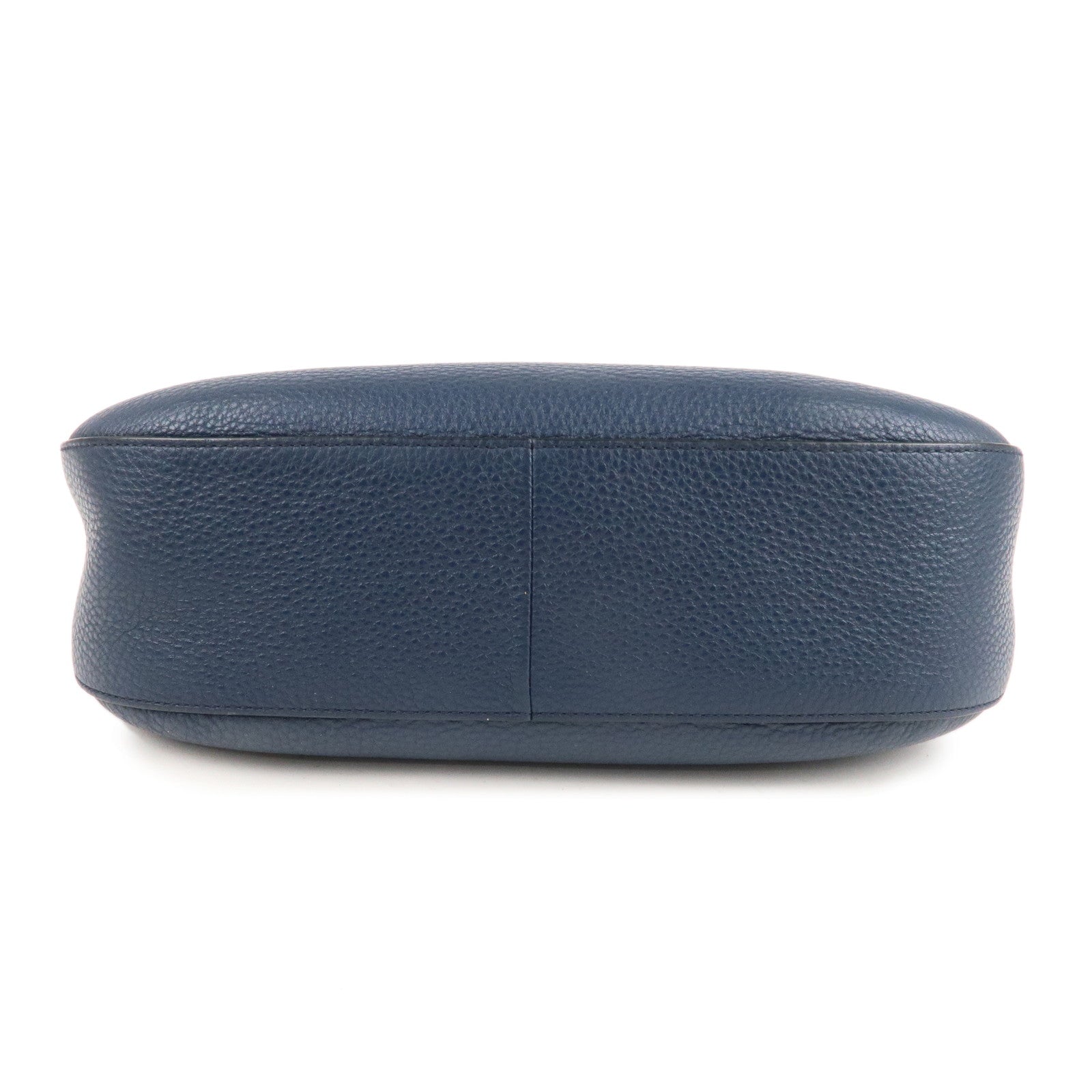 Prada Logo Leather Shoulder Bag Navy 1BC052