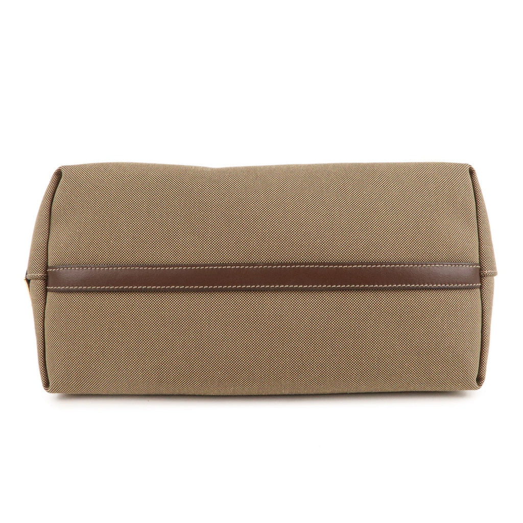 Prada Logo Jacquard Leather 2WAY Shoulder Bag Beige Brown IBA104