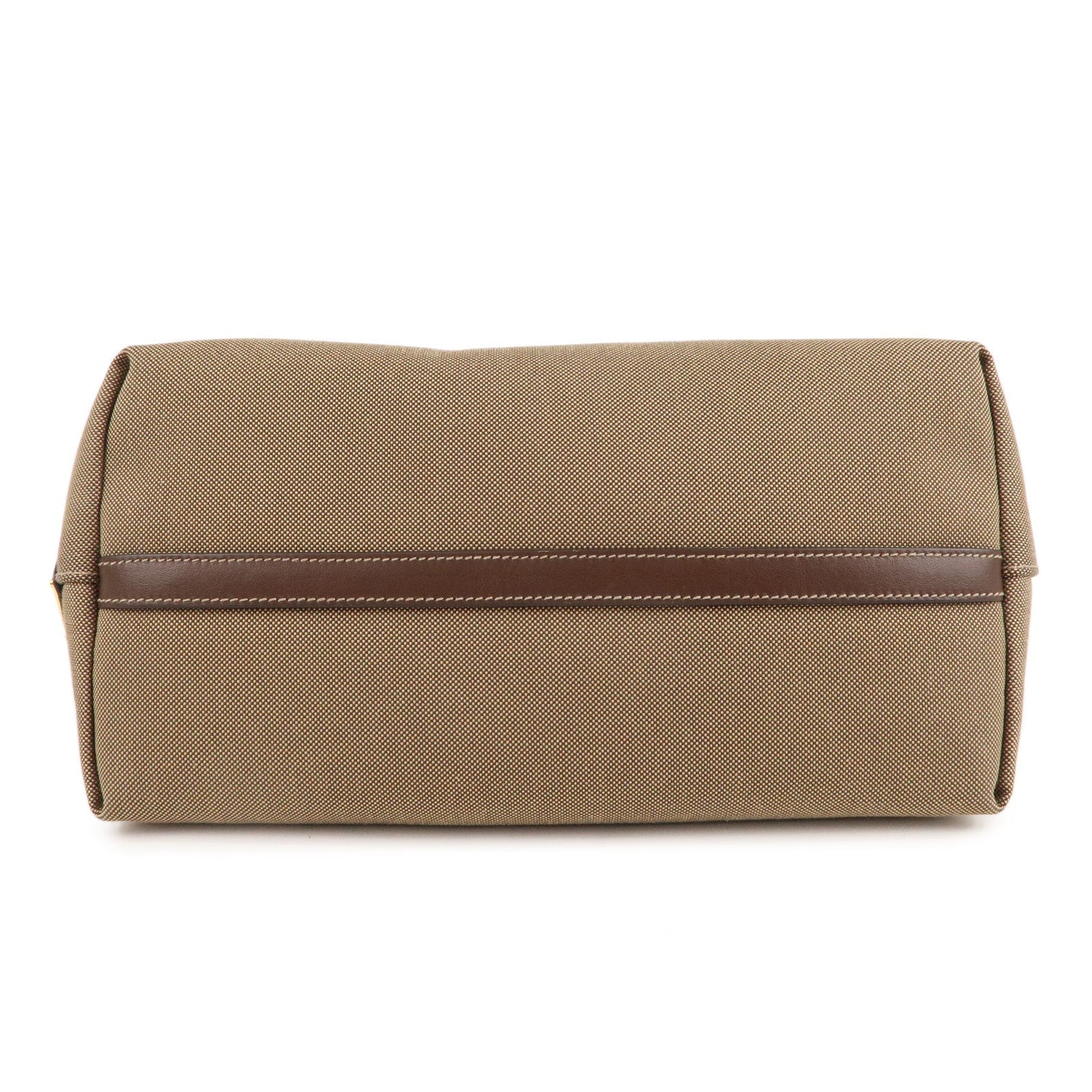 Prada Logo Jacquard Leather 2WAY Shoulder Bag Beige Brown IBA104