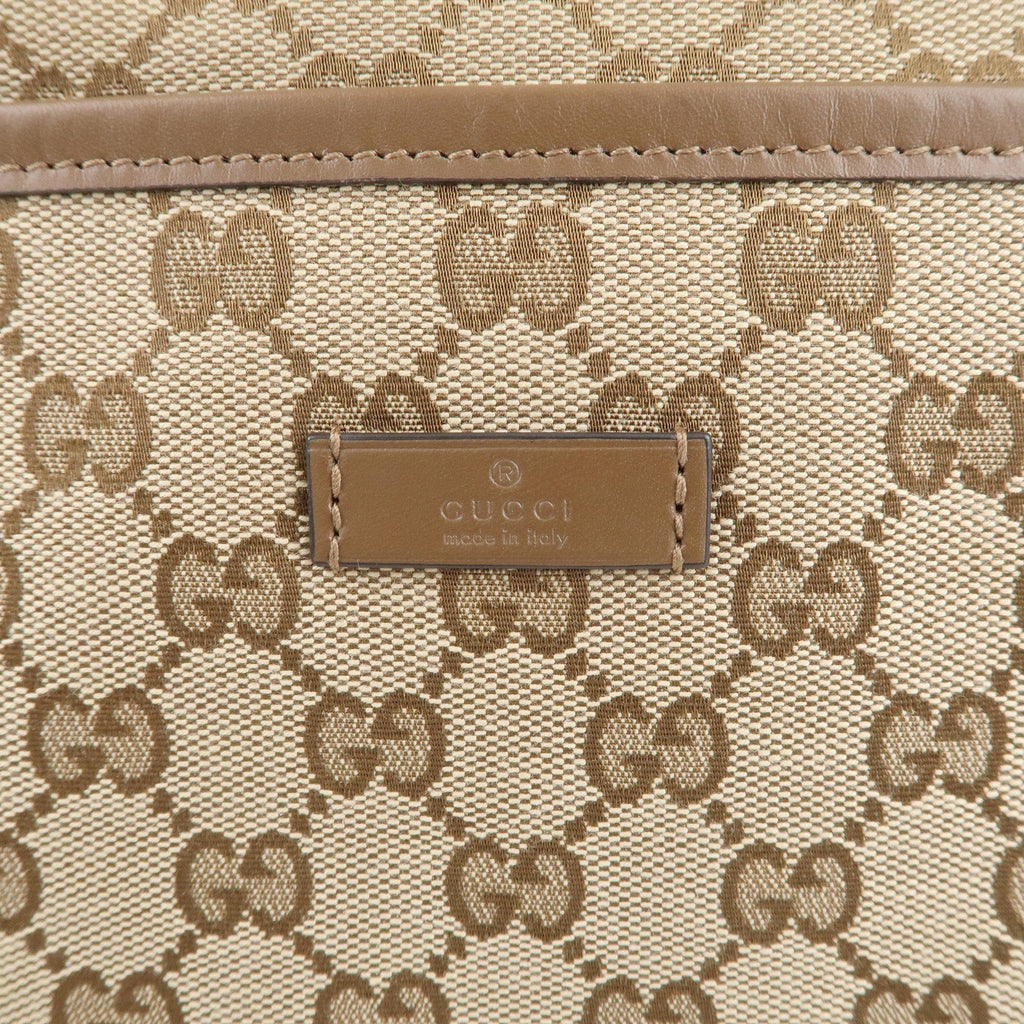 GUCCI GG Supreme Leather 2WAY Tote Bag Beige Brown 388929