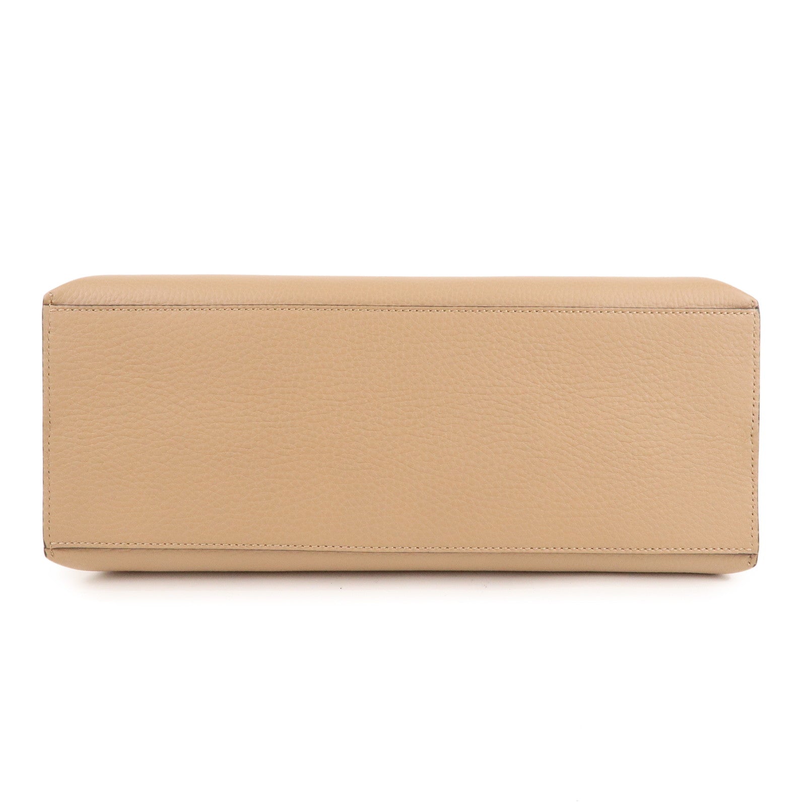 GUCCI Bamboo Daily Leather 2Way Bag Hand Bag Beige 392013