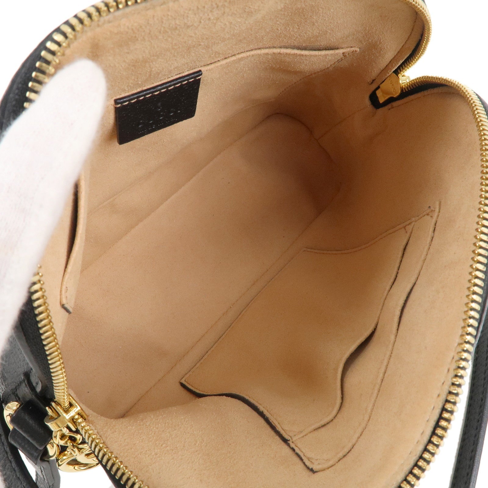 GUCCI Ophidia GG Supreme Leather Shoulder Bag Black 499621