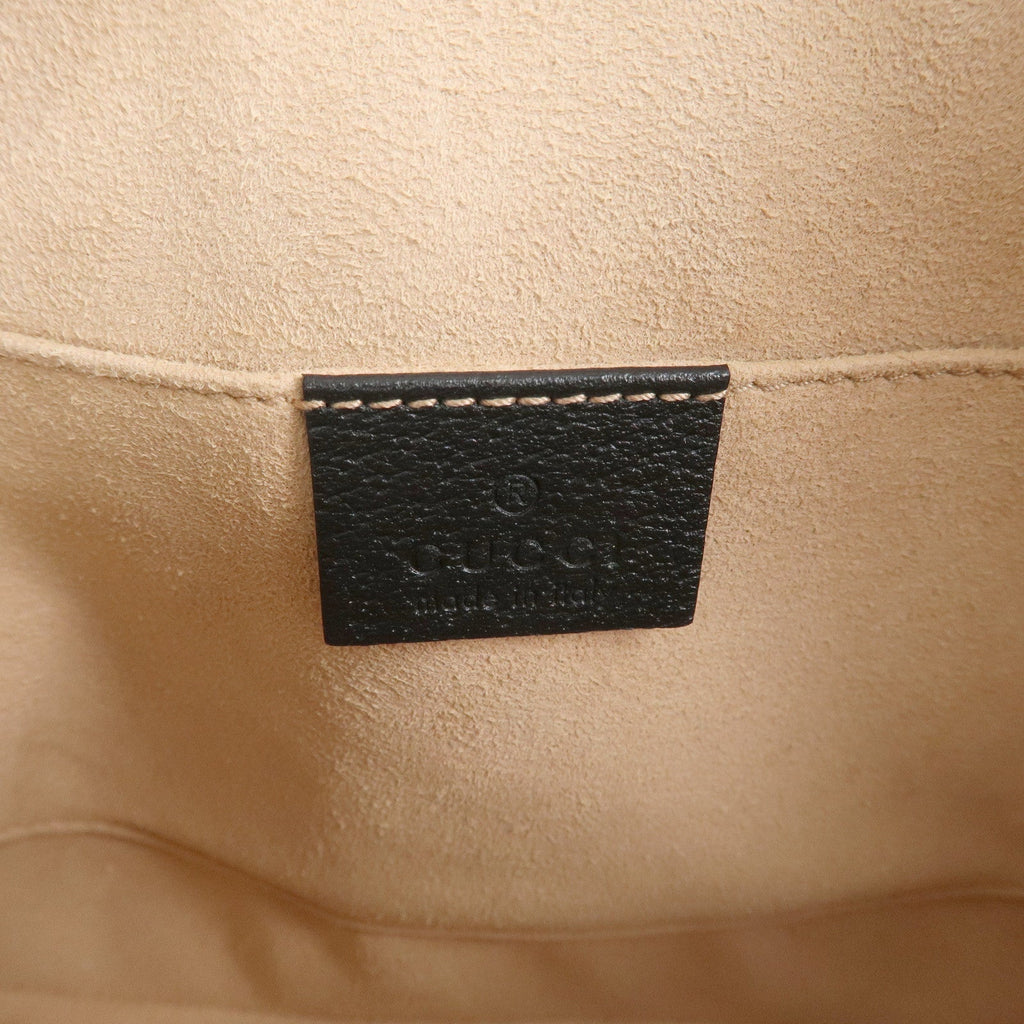 GUCCI Ophidia GG Supreme Leather Shoulder Bag Black 499621
