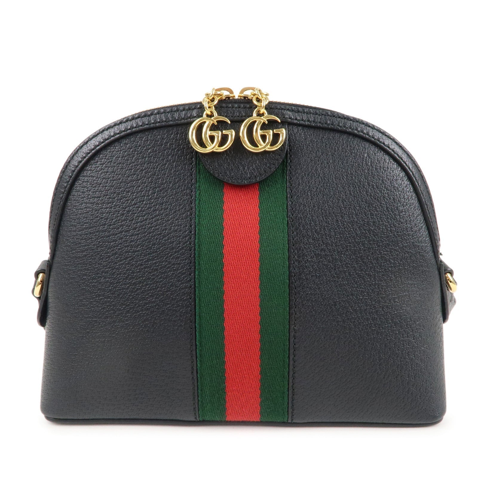 GUCCI Ophidia GG Supreme Leather Shoulder Bag Black 499621