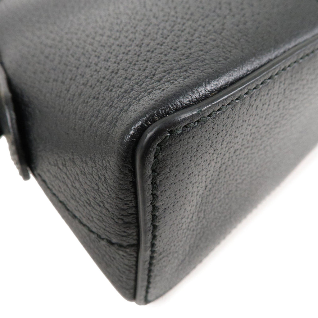 GUCCI Ophidia GG Supreme Leather Shoulder Bag Black 499621