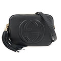 GUCCI SOHO Small Disco Leather Shoulder Bag Black 308364