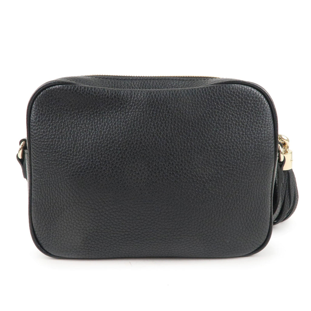 GUCCI SOHO Small Disco Leather Shoulder Bag Black 308364