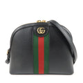 GUCCI Ophidia Leather Cross Body Shoulder Bag Black 719881