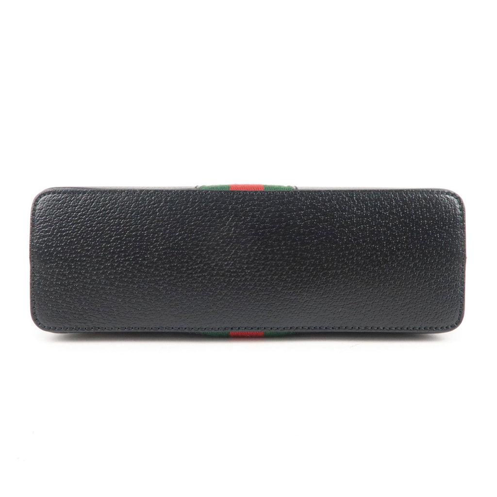 GUCCI Ophidia Leather Cross Body Shoulder Bag Black 719881