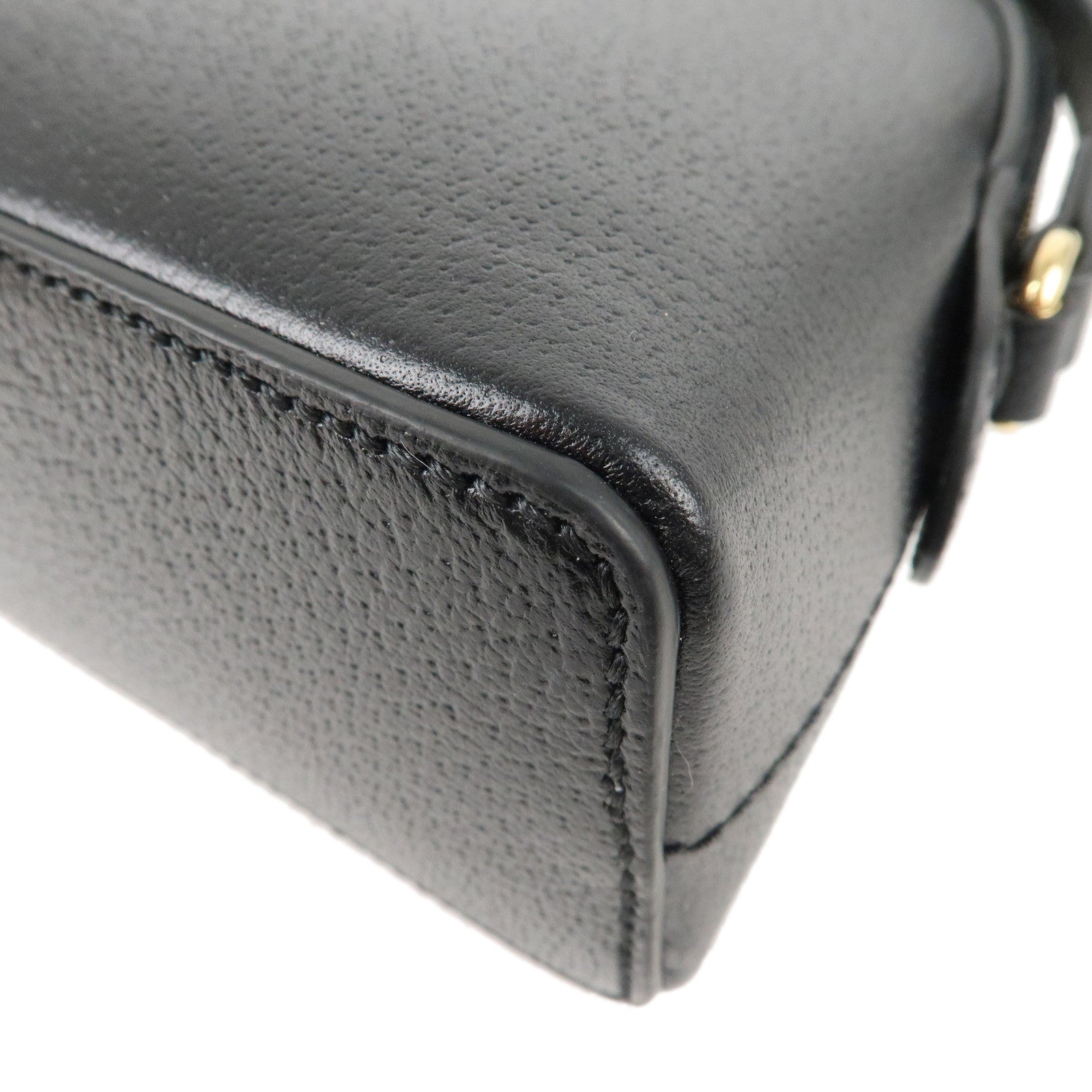 GUCCI Ophidia Leather Cross Body Shoulder Bag Black 719881