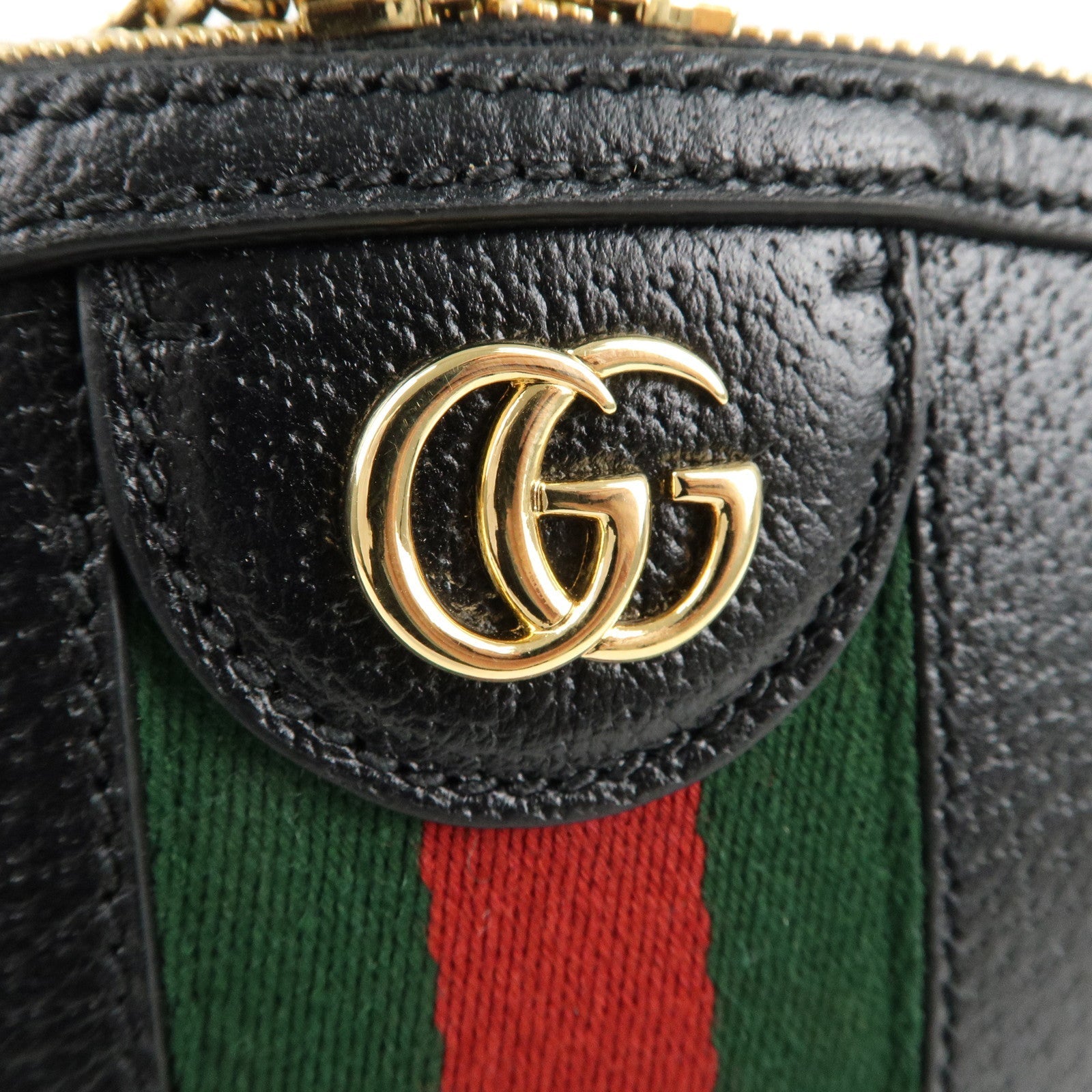 GUCCI Ophidia Leather Cross Body Shoulder Bag Black 719881