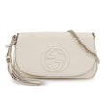 GUCCI SOHO Leather Chain Shoulder Bag Crossbody Bag Ivory 536224