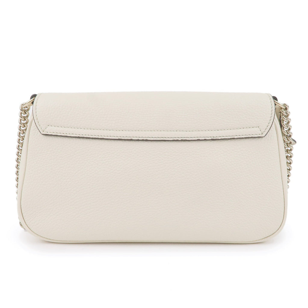 GUCCI SOHO Leather Chain Shoulder Bag Crossbody Bag Ivory 536224