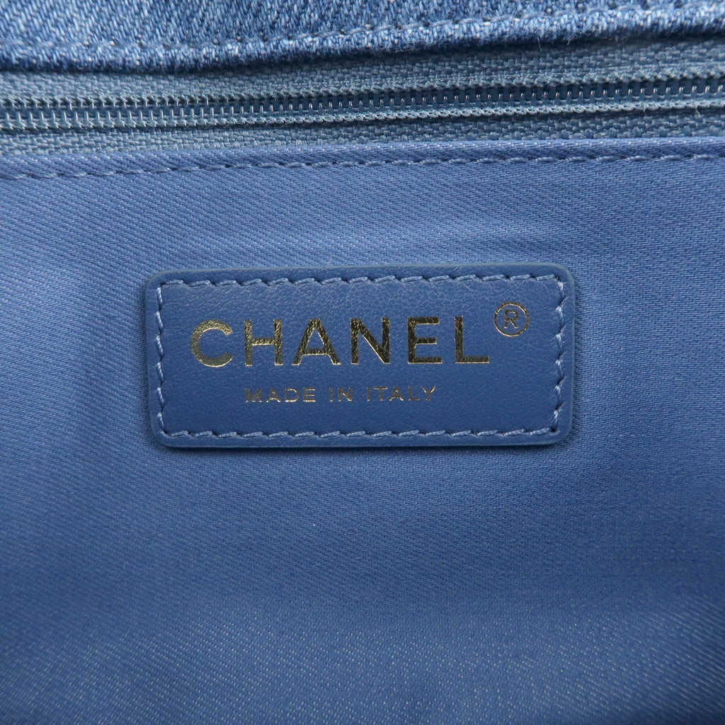 CHANEL Chanel Denim Small Flap Chain Shoulder Bag Blue AS3134
