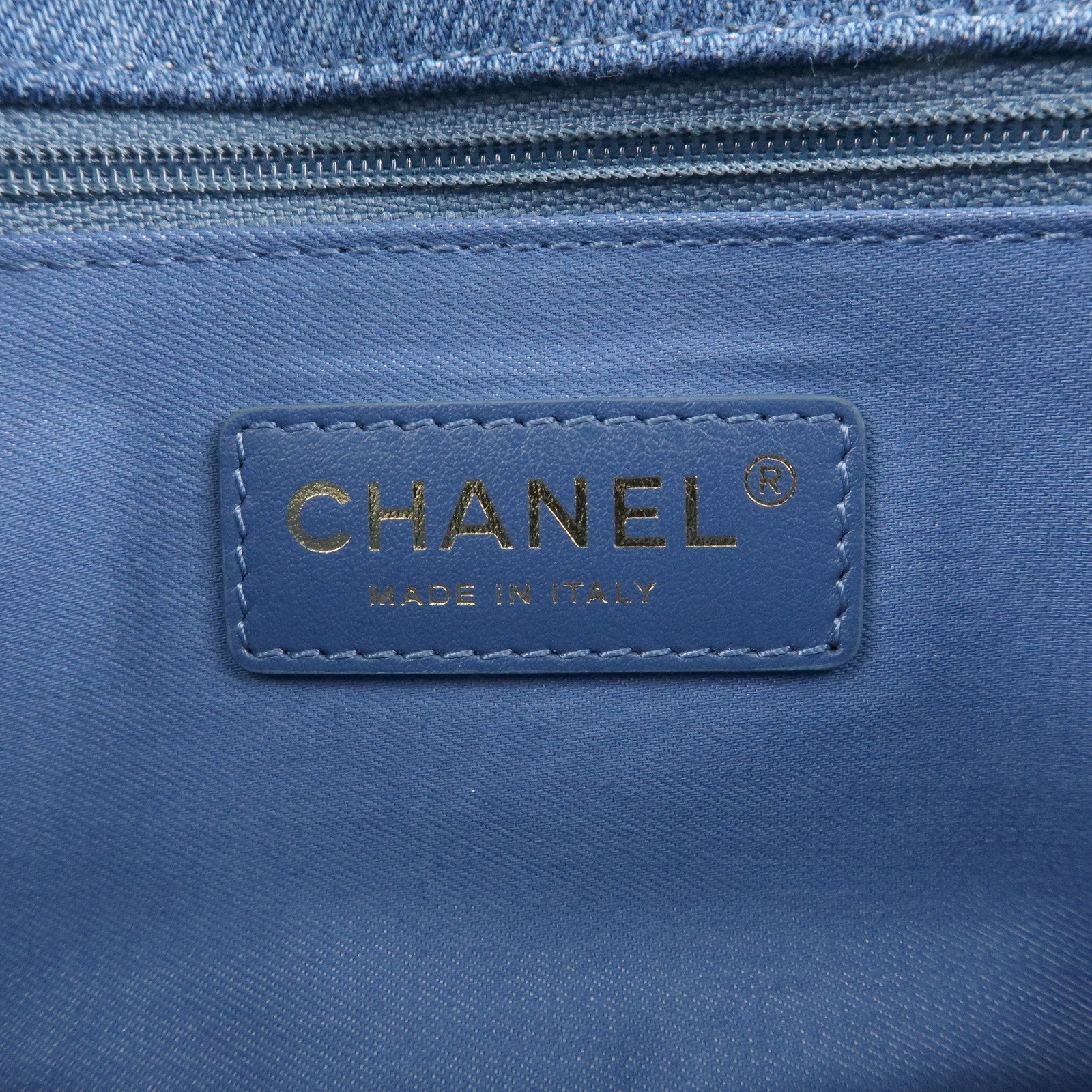 CHANEL Chanel Denim Small Flap Chain Shoulder Bag Blue AS3134
