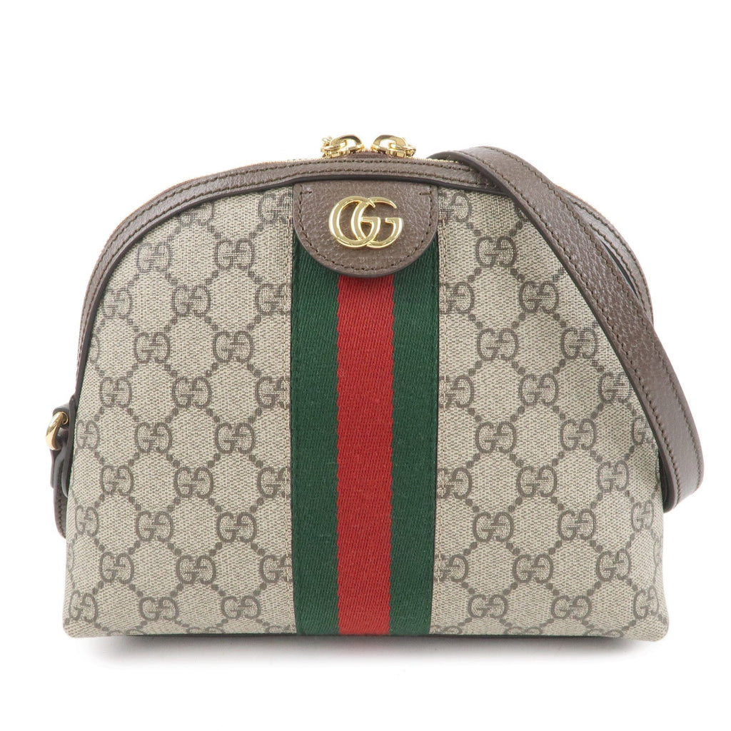 GUCCI Ophidia GG Supreme Leather Shoulder Bag Beige Brown 499621