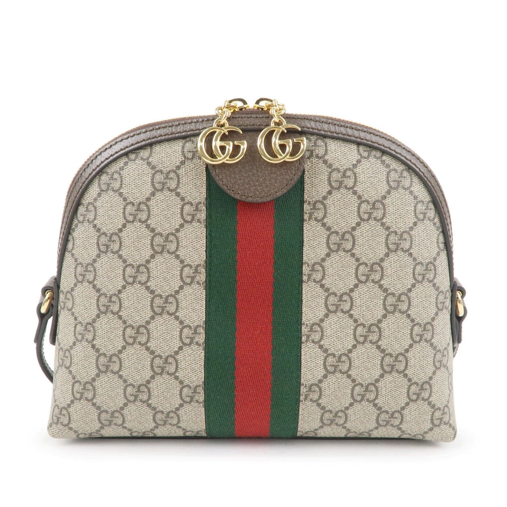 GUCCI Ophidia GG Supreme Leather Shoulder Bag Beige Brown 499621