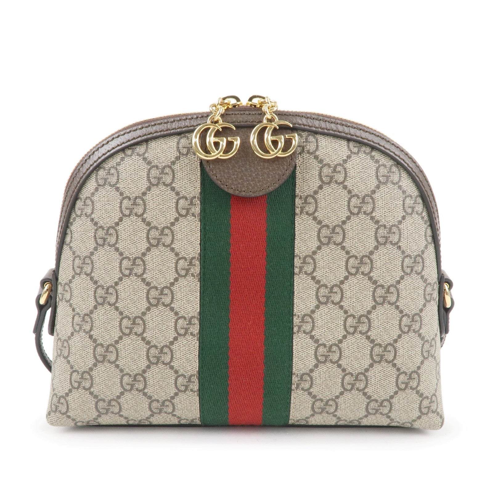 GUCCI Ophidia GG Supreme Leather Shoulder Bag Beige Brown 499621